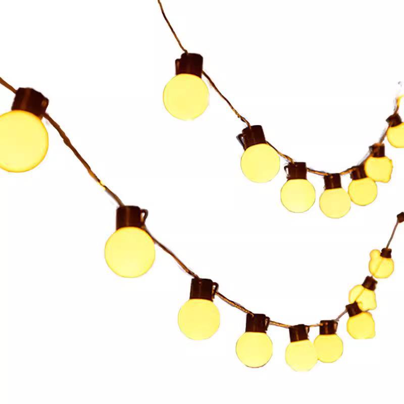 Outdoor LED String Lights - Round Ball Bulbs for Camping, Weddings, Stage, and Parties