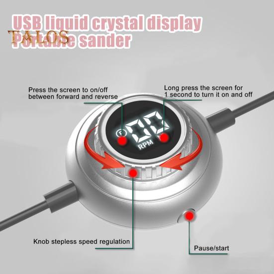 Electric Nail Polisher with 6 Attachments USB Manicure Tool for Fingernails And Toenails High Speed 35000RPM Nail Machine for Home And Salon Use