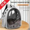 2025 Space Capsule Transparent Cat Backpack - Breathable, Double Shoulder, Portable Pet Carrier for Kittens
