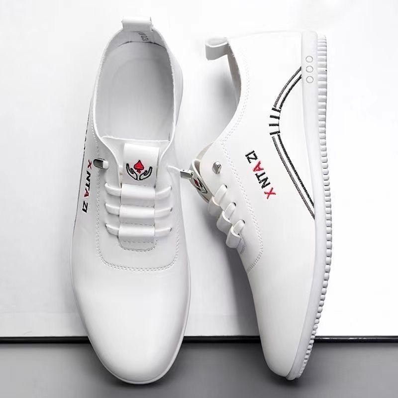 Herren Echtleder Schuhe neu atmungsaktiv desodorierend weiß vielseitig Freizeitschuhe weiche Sohle weiche Oberfläche
