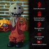 77cm Halloween Scarecrow Decoration, Outdoor Activated Prop with Light Up Eyes, Sound Activated