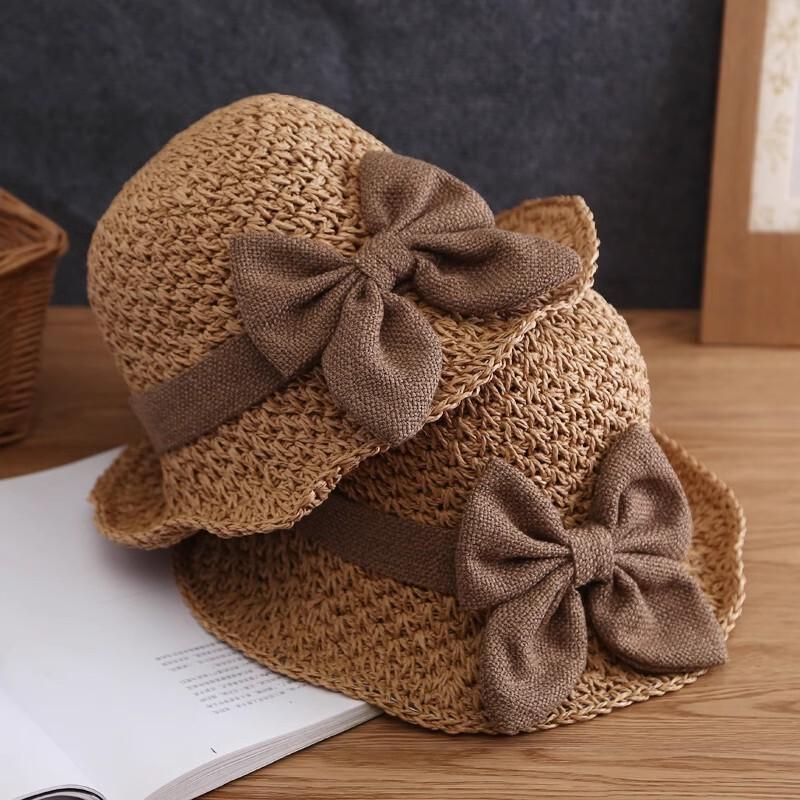 Womens Foldable Wide Brim Straw Hat Sun Protection Handwoven Paper Beach In Casual Boho Style