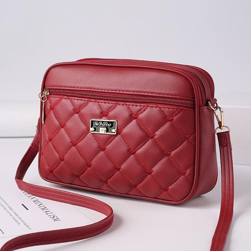 Rhombus Embroidered Square Bag Womn Hn Handbag Fashion Trendy Bag