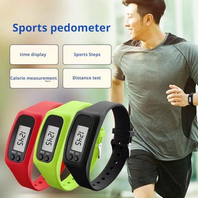 Sportovní Běžecký Silikonový Krokoměr Počítadlo Kalorií Kroků Digitální Hodinky Náramek Hodinky Krokoměr Digitální LED Vzdálenost Chůze Dodávka