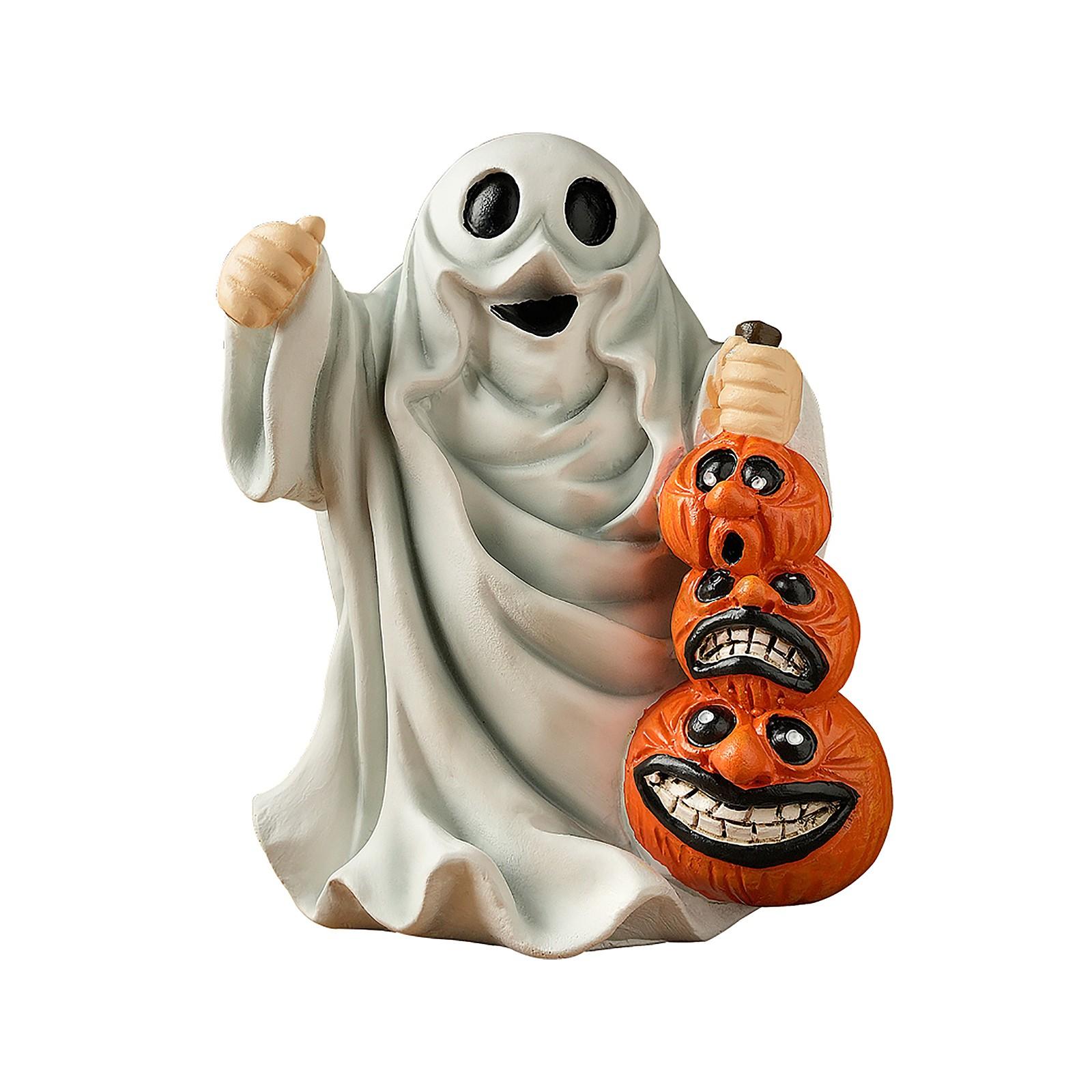 

Смоляное украшение в виде тыквы – Хэллоуинское настольное украшение для дома или фотосцены One Size