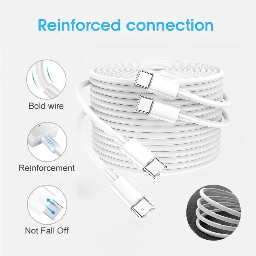 60W PD Type c to c Cable Charging for iPhone for Ios Cable Usb c to c Fast Charging Data Cable