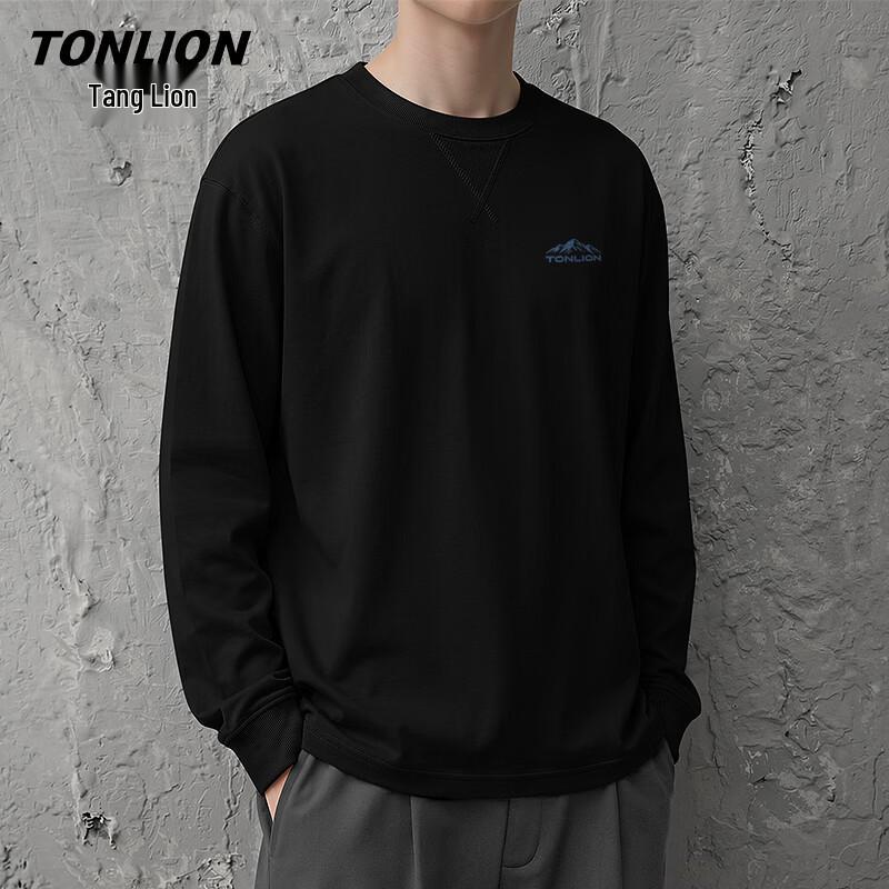 TonLion Men s Cotton Long Sleeve T-Shirt 3XL