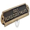 Marine Sign "DOGS PLEASE CLOSE THE GATE" Antique Plaque 20.32cm For Main Gate