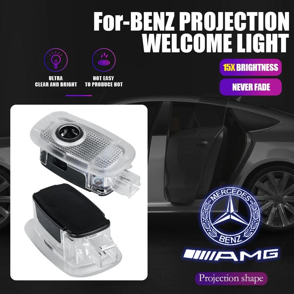 

GLC GLB 2PCS Wireless Car Door Welcome Light LED Shadow Projector Lamp For Mercedes Benz AMG W221 V-Class W639 Viano Sprinter 2