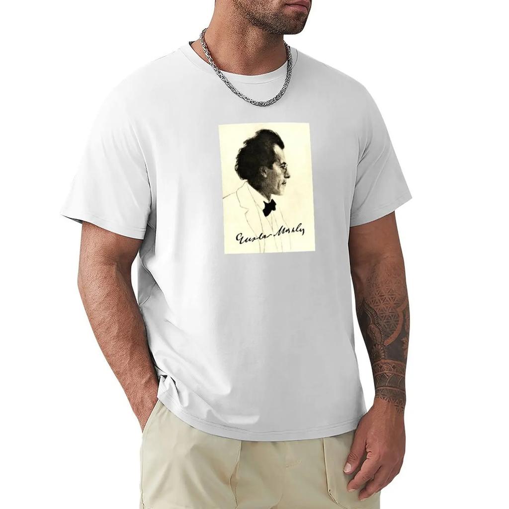 Gustav Mahler with Signature, 1903 Etching T-Shirt customizeds blanks oversized t-shirt