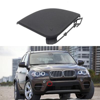 Front Bumper Tow Hook Eye Cap Cover For BMW X5 E70 LCI 2011 2012 2013 OEM 51117222744 Black Plastic Replacement Part