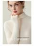 Women's 100% Cashmere Seamless High-Neck Slim-Fit Sweater - Solid Color Autumn/Winter Knitted Base Layer