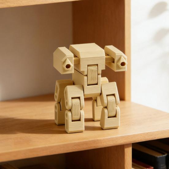 3D Printed Transforming Robot Toy Multi-Joint Movable Robot Fidget Toy Stress Relief Robot