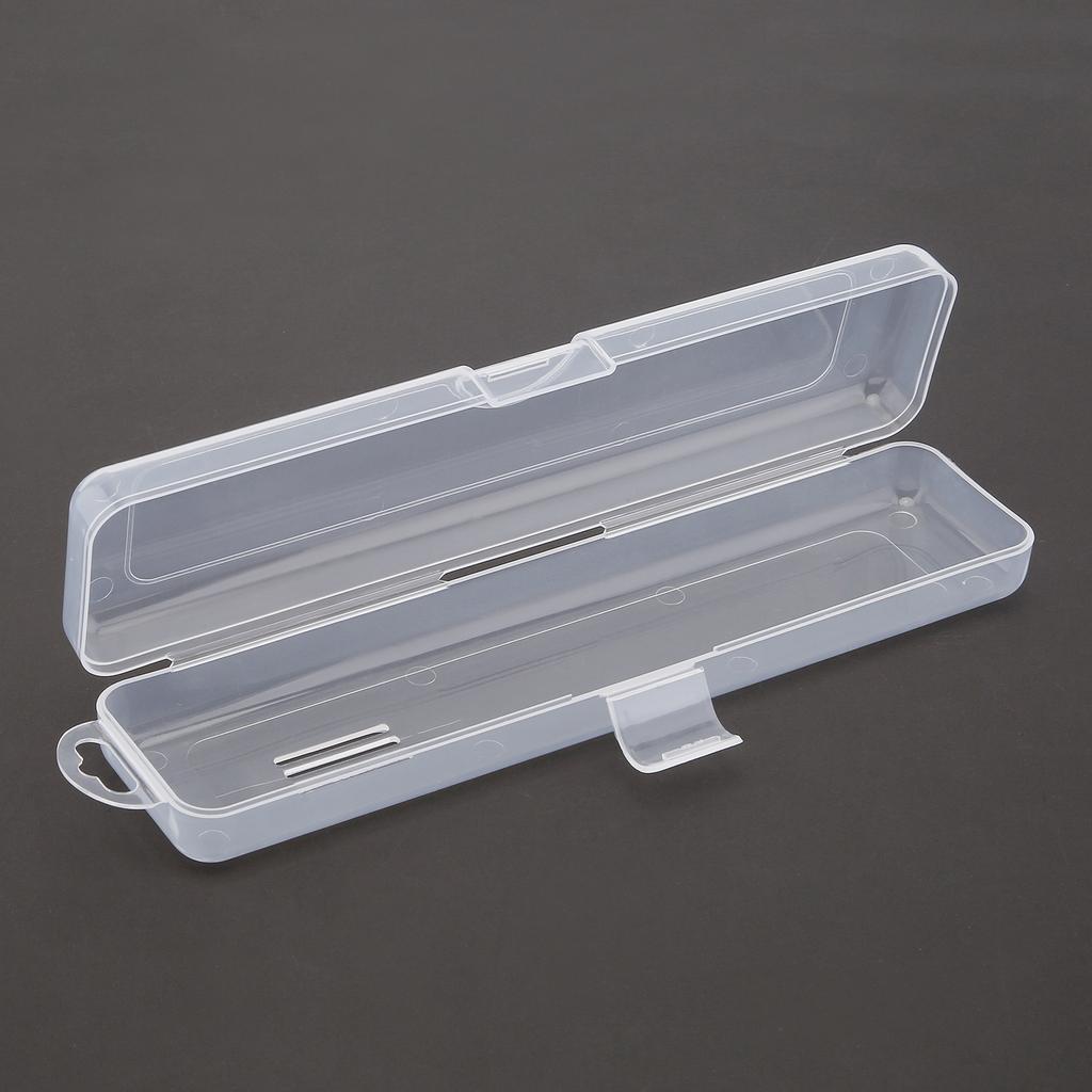 Transparent Flip PP Tableware Storage Box Portable Tableware Case for Cutlery Kit with Built In Buckle