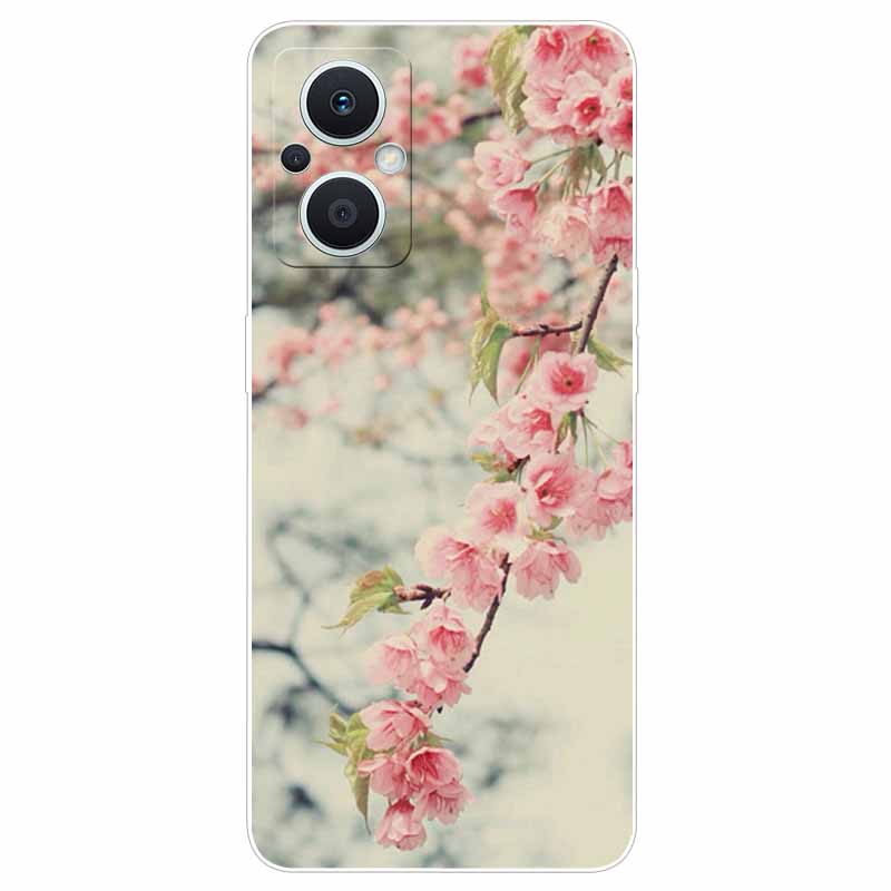 Soft Case for Reno8 Lite Cover Print TPU Silicone Clear Funda Cases for OPPO Reno 8 Lite 5G Case Reno8Lite Slim Landscape Cat
