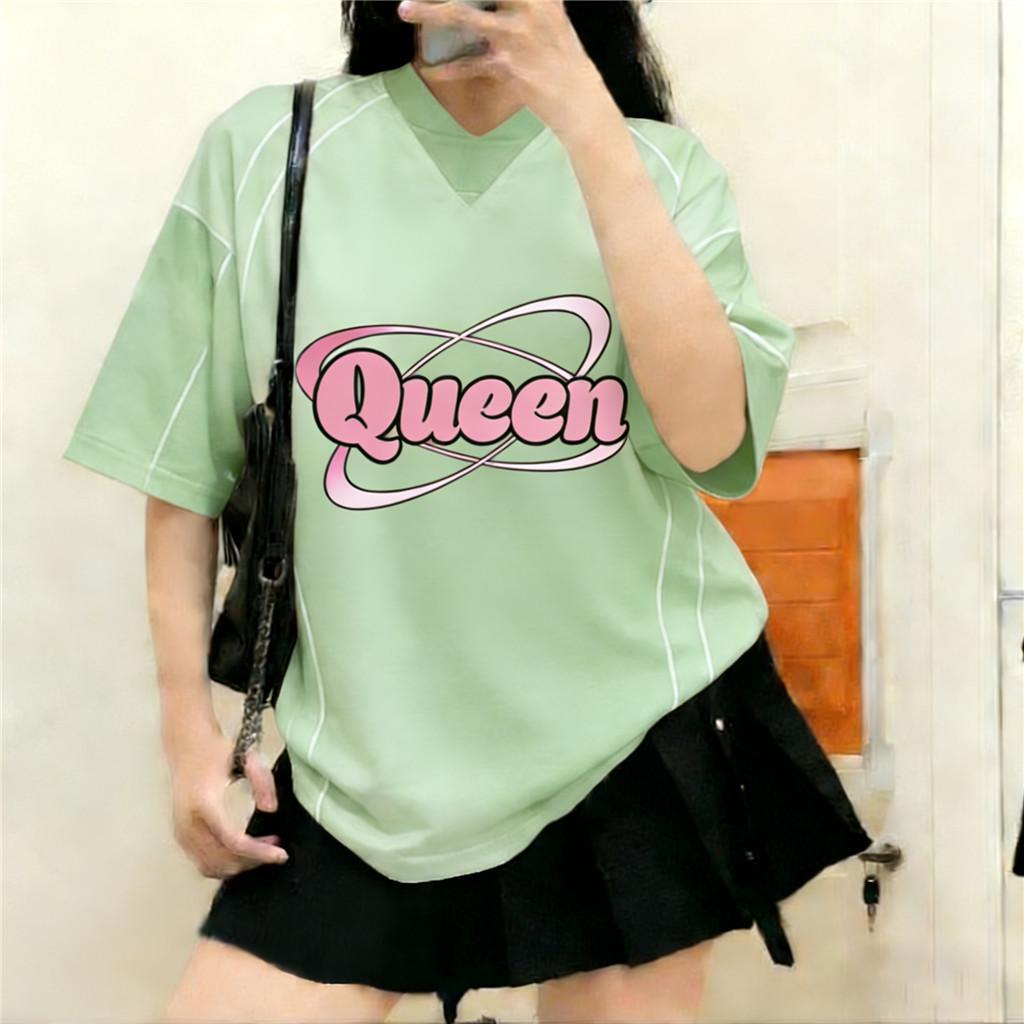 Women's pink and black jersey, suitable for indoor and outdoor use, casual sportswear, versatile T-shirt.
