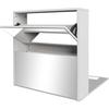 VidaXL 2-Tier Shoe Cabinet with Mirror 63 X 17 X 67 Cm White