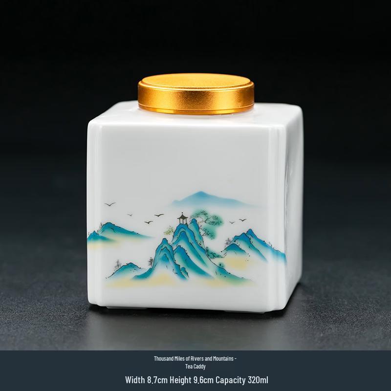 Ge Ware Crackle Glaze Ceramic Tea Caddy