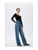 2026 European Style High-End Women's Wide Leg Summer Jeans - High Waist, Loose Fit, French Luxury, Floor-Length