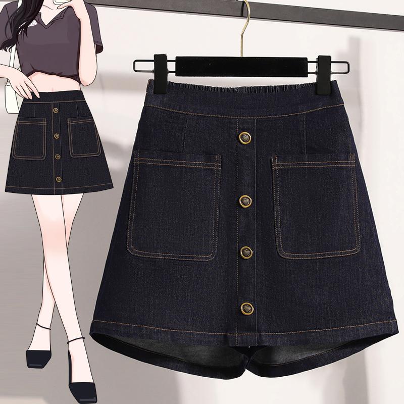 Dimanaf Summer Plus Size 2025 Women Jeans Shorts Elastic Waist Pants Loose Basic High Waist Blue Denim Pants