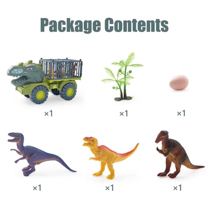 Dinosaur Truck Transport Carrier Vehicle Animal Model Tyrannosaurus Rex Truck Game Children Birthday Gifts Boys Car Toys
