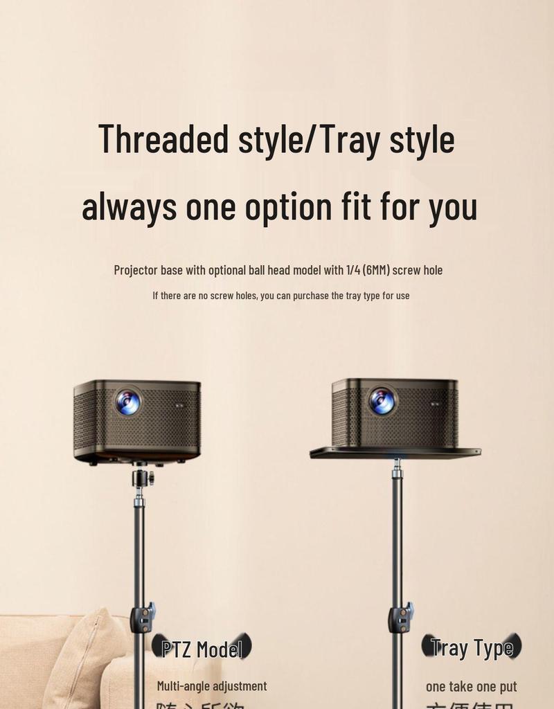 Compact Telescopic Tripod Projector Stand with Tray