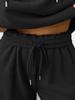 Women's Two-Piece Autumn Set: Velvet Hoodie & Wide-Leg Sweatpants