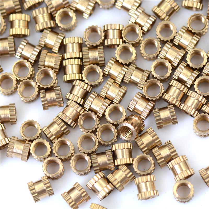 200Pcs M3*4 Copper Nut Inserts Embedded Parts Copper Knurl Nut