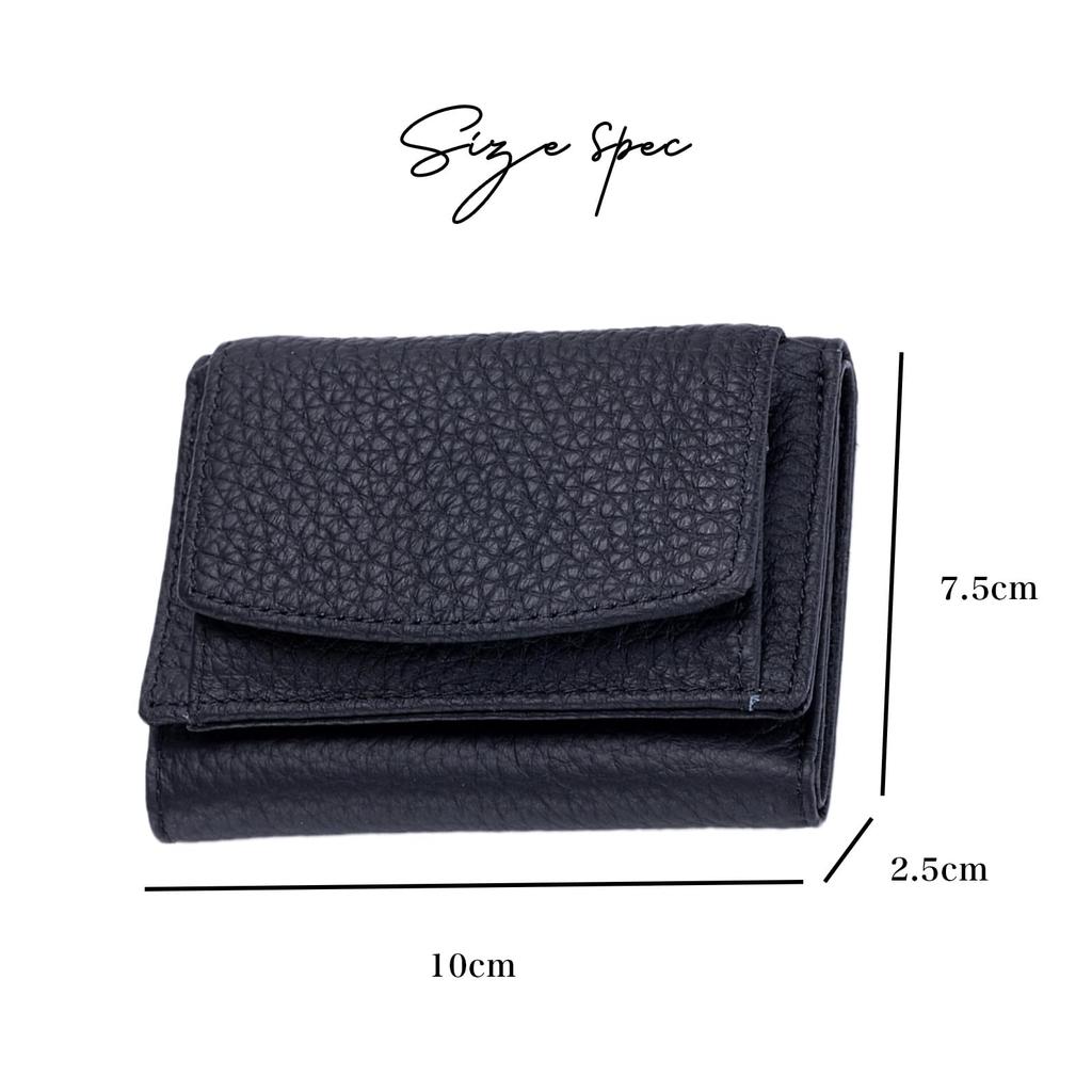 Holiday A.M. Mini Trifold Wallet for Men and Women, Size: 7.5cm X 10cm X 2.5cm, Lightweight, Slim, Large Capacity, Small Coin Purse, Bill