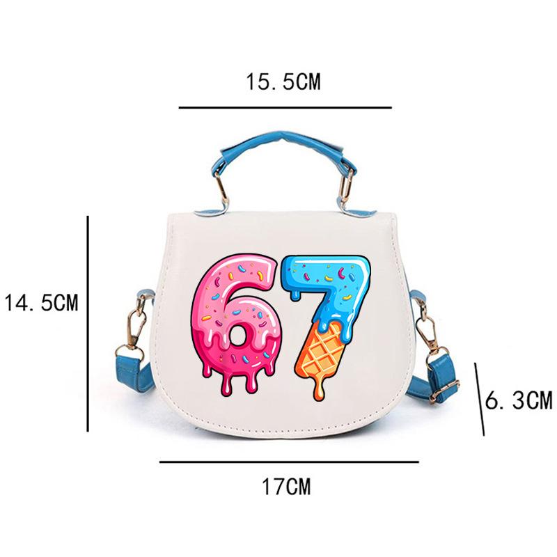 67 Ice Cream Drip Meme Funny Six Seven Gen Alpha Slang Handbag 0 синий