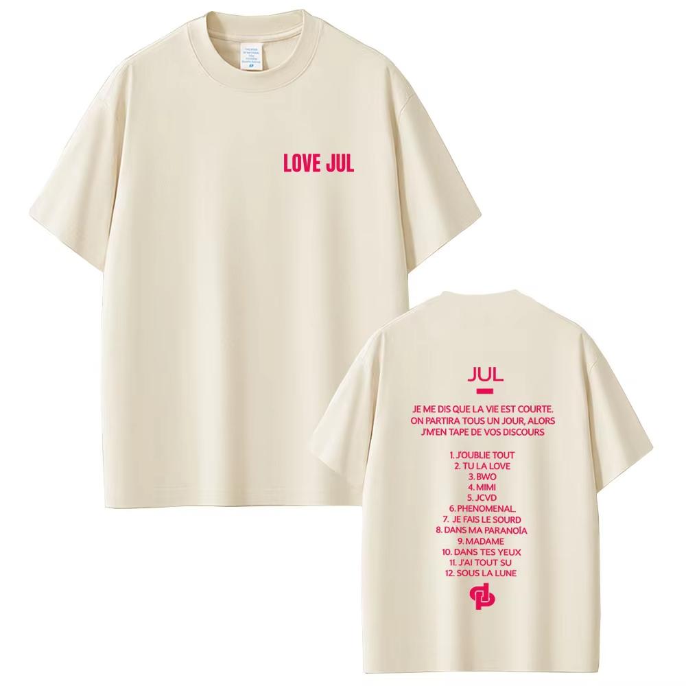 Unisex T-Shirt Liebe Jul 2026 Merch T-Shirt Unisex Kleidung Hip Hop Popmusik Tee Unisex Mode Lässiges Kurzarm Oberteil Streetwear