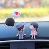 1Pc Cute Cartoon Couples Action Ornament - Cute Lovely Car Dashboard Decoration: Anti-Scratch Accessories For Cars