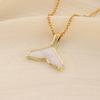 Stainless Steel Chain Imitation Shell Mermaid Tail Lucky Pendant Necklace Valentine's Day Gift For Girlfriend Jewelry Gifts