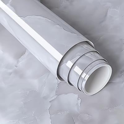 1 Rolle selbstklebende Tapete, graues Marmor-Kontaktpapier, abziehen und aufkleben, wasserdicht, entfernbar, für Wohnzimmer, Küche, Schlafzimmer, Schlafsaal