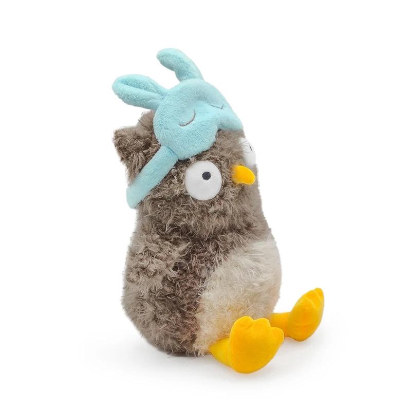 Adorable Funny Owl With Eye Mask Plush Toy Cute Soft Stuffed Animal Doll Soft Boys and Girls Perfect Birthday Holiday Gift