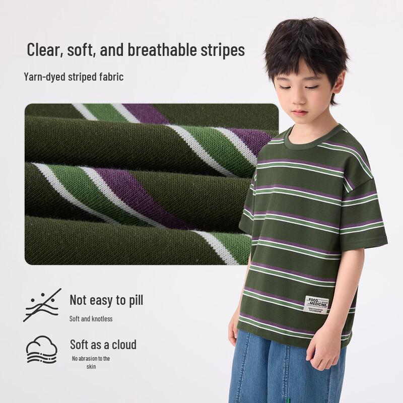 Boys' Casual Striped Short Sleeve T-Shirt