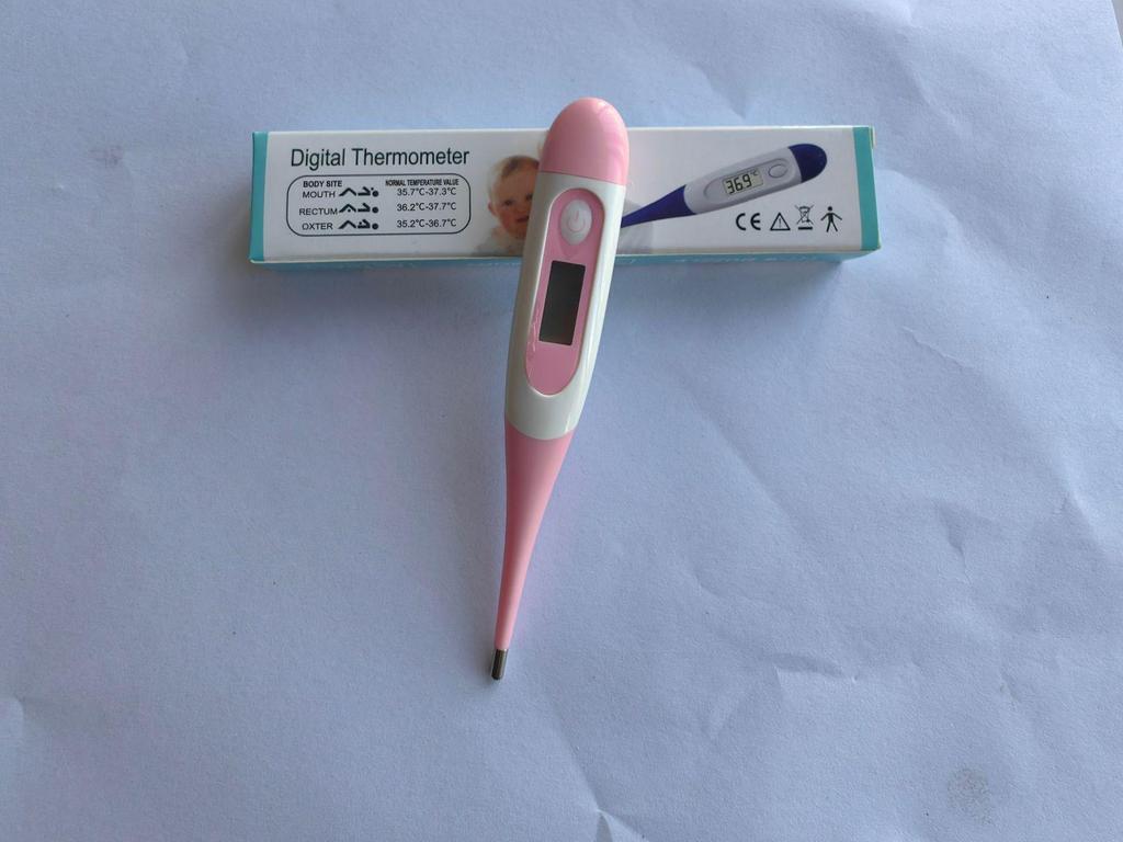 Waterproof Soft-Tip Digital Thermometer for Children and Adults, Measures Oral and Body Temperature