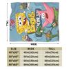 SpongeBob SquarePants Cartoon Blankets Fleece  Lightweight Thin Throw Blanket for Bedroom Sofa Bed Rug