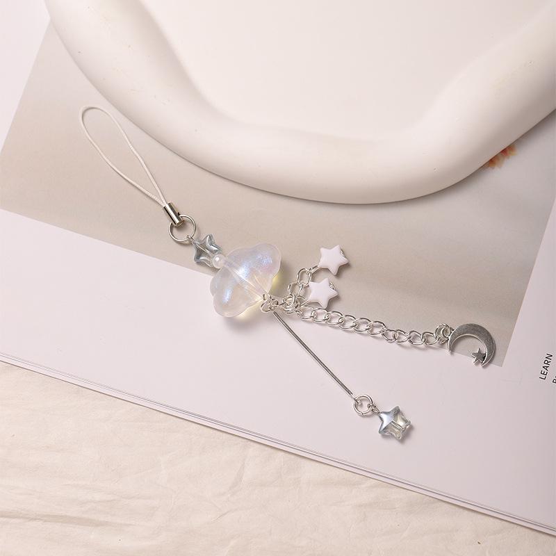 

Хмарний брелок з китицею, з альбомом для карток та підвіскою для телефону