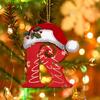 Christmas Tree Letter Decorations Ornaments Set with Santa for Home Holiday