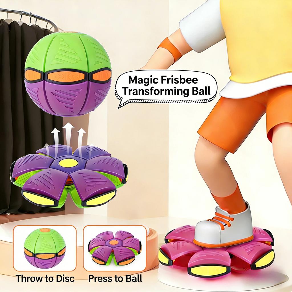 Verformbare Fliegende Untertasse Ball Magisches Entlüftungsspielzeug für Kinder Outdoor & Indoor Eltern-Kind Fußdruckentlastung Stressabbau Geschenk