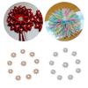 10PCS 16MM DIY Plating Flatback Rhinestone Button Apparel Sewing Pearl Buckle Snowflake Buttons
