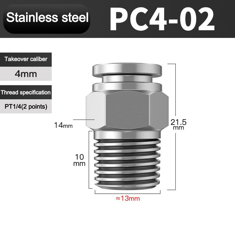 External Thread Pneumatic Air Fitting Push in Connect Air Hose Fitting Air Hose Connections