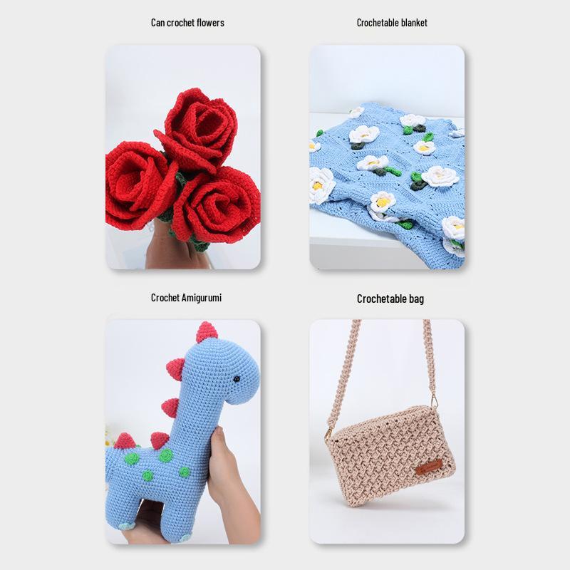 Ensemble de crochets: Outils en Acier Inoxydable et Plastique pour Projets de Fil à Tricoter faits main