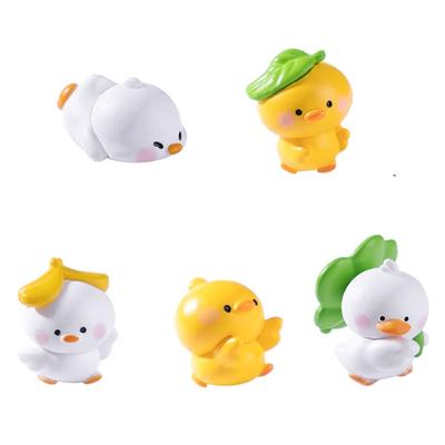 5 Piece Duck Miniature Figurine Resins Decors Cute Desk Decorative Ornaments For Home Office Car Dashboard Display