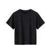Comfortable T-Shirt Sports Short Sleeve Knitted Top Women Tops Black 162537120-4