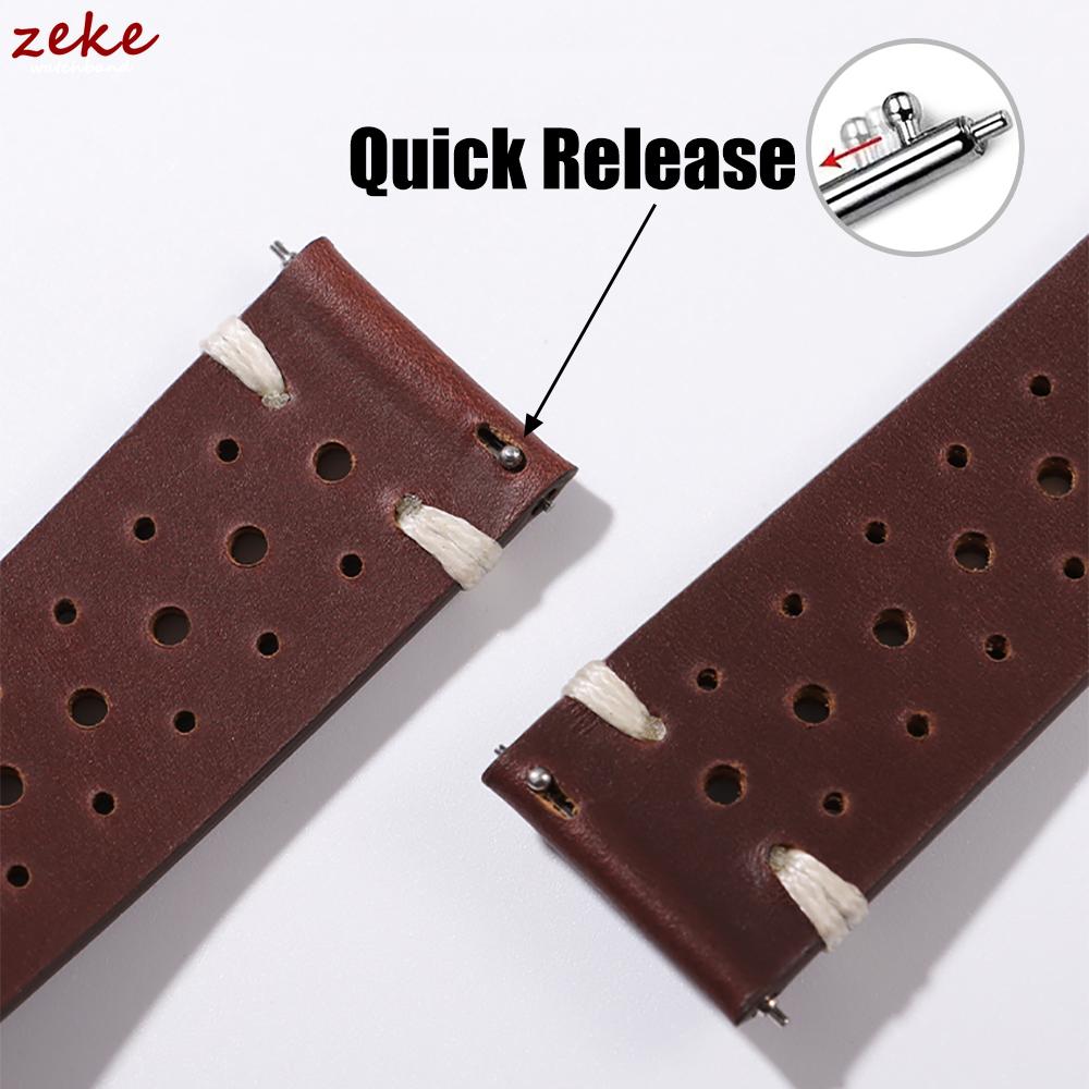 Breathable Cowhide Watch Strap for Omega for Seiko Watch Band 20mm 22mm Oil Wax Leather Wristband Men Women Bracelet Accessories