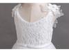 Girls' Lace Spaghetti Strap Flower Girl Dress - Puffy Formal Princess Gown for Wedding or Fashion Show Performance