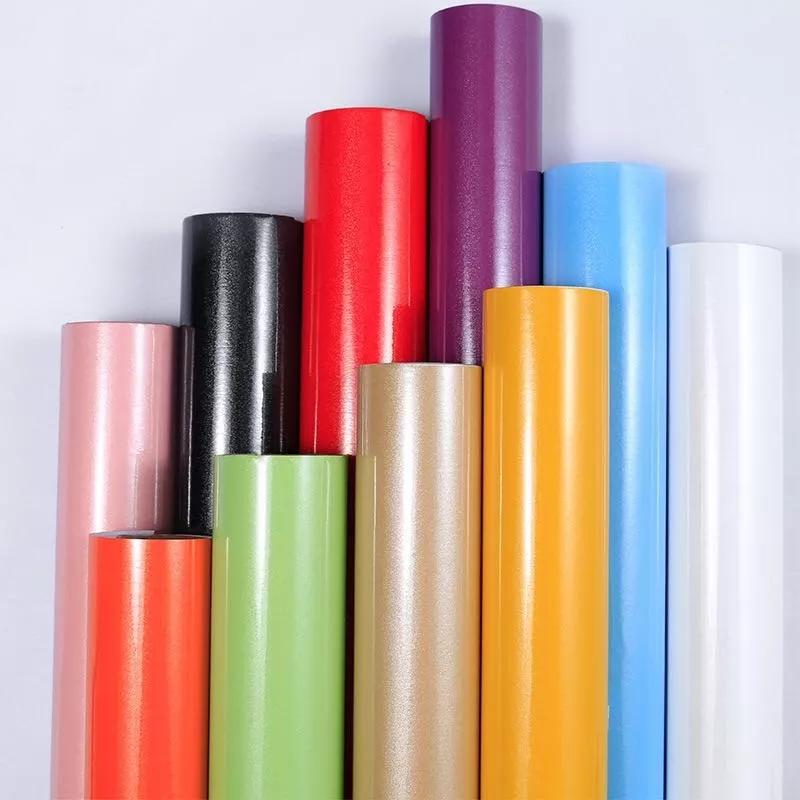 Thicken PVC Stoving Varnish DIY Self Adhesive WallPaper Furniture Renovation Stickers Kitchen Waterproof  Decorative Film
