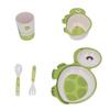 5pcs Baby Plates Set Divided Heat Resistant Lightweight Carton Exquisite Toddler Bowl Dining Set